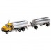gmc 3 axle with double tanker trailer yellow e silver