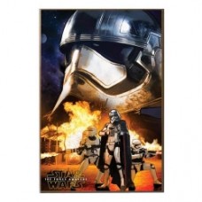 Star Wars Episode VII - The Force Awakens Captain Phasma and Flametroopers Wood Wall Art
