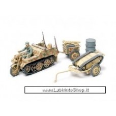 Tamiya 1/48 Kettenkraftrad w/Infantry CArt & Goliath Demolition Vehicle