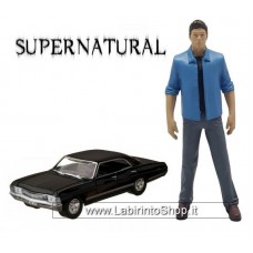 Supernatural Exclusive Dean Figure 1:18 with Impala Sedan 1:64 Scale Car