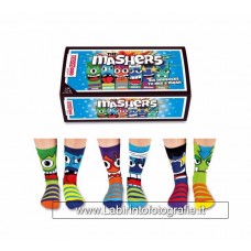 United Oddsocks The Mashers Six Monster Faced Odd Socks size 30/39