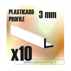 Green Stuff World ABS Plasticard - Profile ANGLE-L 3 mm