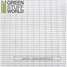 Green Stuff World ABS Plasticard - MEDIUM RECTANGLES Textured Sheet - A4