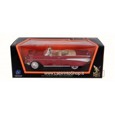 Lucky Die Cast 1957 Chevrolet Bel Air Convertible Red Model Car 1:18
