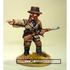 Dixon Minitures - Plains Wars - 1st Lieutenant W. W . Cooke - buckskins & hat - standing pointing
