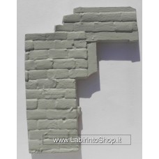 Facciata Muro Diroccato Alto - Pre Dipinto con Primer Grigio Scala 1/72