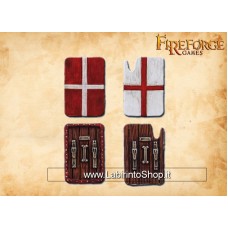 FireForge Games Deus Vult DVSH10 Large Pavese Shields 12 pcs