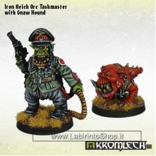 Kromlech Iron Reich Orc Taskmaster with Gnaw Hound 1/56