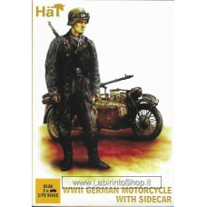 Hat 8126 1/72 WWII German Motorcycle With Sidecar