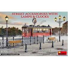 Miniart - 35639 - 1/35 Street Accessories with Lamps and Clocks