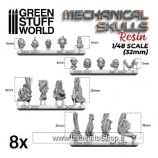 Green Stuff World Resin Mechanical Skulls