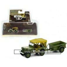Greenlight - 1/64 - Hitch and Tow - 1943 Willys MB Jeep 1/4 Ton Cargo Trailer