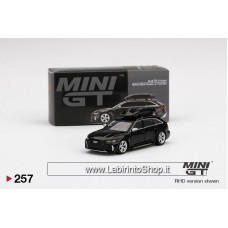 TSM True Scale Model Mini GT 257 Audi RS 6 Avant Mythos Black Metallic Roof Box