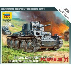 ZVEZDA German Light Tank Pz.KPFW. 38 T 1/100
