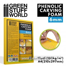 Green Stuff World Phenolic Carving Foam 6mm - A4 size