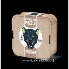 Eco Wood Art Houten Legpuzzle Panther Size L 41.8x37.5x0.5 cm