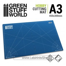 Green Stuff World Scale Cutting Mat A3 blue
