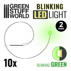Green Stuff World Blinking Green Led Lights - 2mm