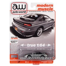 Auto World - Modern Muscle - 1/64 - 1993 Dodge Stealth R/T Dark Silver