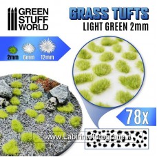 Green Stuff World Grass TUFTS - 2mm self-adhesive - Light Green