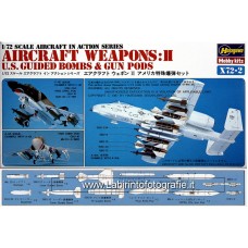 Hasegawa 1/72 Aircraft Weapons II U.S. Guided Bombs and Guns Pods Plastic Model Kit