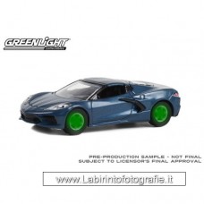 Greenlight - 1/64 - Barret-jackson - 2020 Chevrolet Corvette C8 Stingray 1LT Green Rims