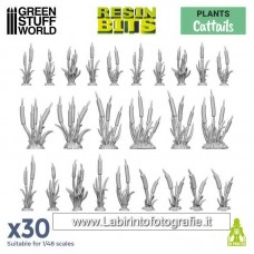 Green Stuff World Resin Bits Plants Cattails 1/48 30x