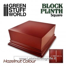 Green Stuff World Square Top Display Plinth 10x10cm - Hazelnut Brown