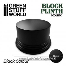 Green Stuff World Round Block Plinth 8cm Black