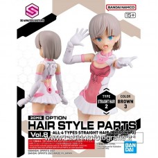 Bandai 30MMs Option Hair Style Parts Straight Hair 2 Brown 3 Plastic Model Kit