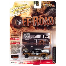 Johnny Lightning - Street Freaks - Off Road - Custom Hauling Hearse Gloss Black with Mud Splatter