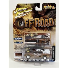 Johnny Lightning - Street Freaks - Off Road - Custom Hauling Hearse Dark Copper Metallic with Mud Splatter