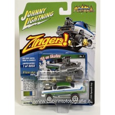 Johnny Lightning - Street Freaks - Zingers - 1958 Plymounth Fury Zinger Lime with White and Blue
