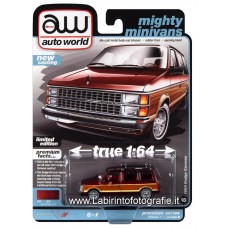 Auto World - Mighty Minivans - 1/64 - 1984 Dodge Caravan Gamet Pearl Coat