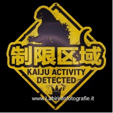 Gozilla Tin Sign Kaiju Activity Detected