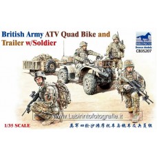 Bronco 1/35 British Army ATV Quad Bike and Trailer With Soldiers