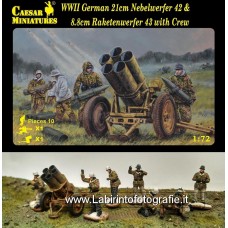 Caesar Miniatures 1/72 093 WWII German Nebelwerfer 42 & Raketenwerfer 43 w/Crew