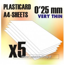 Green Stuff World ABS Plasticard - Abs Plain 0.25mm