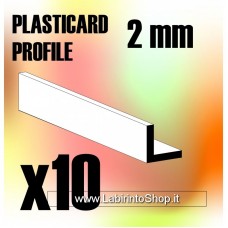 Green Stuff World ABS Plasticard - Profile ANGLE-L 2 mm