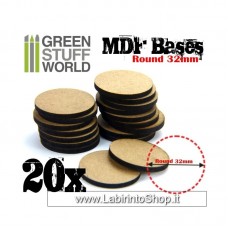 Green Stuff World MDF Bases - Round 32 mm