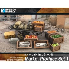 Rubicon Models 1/56 - 28mm Plastic Model Kit Market Produce Set 1