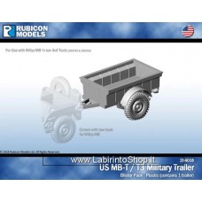 Rubicon Models 1/56 - 28mm Plastic Model Kit Us MB-T / T3 Military Trailer