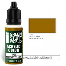 Green Stuff World 17ml Acrylic Color 1783 Mustard Yellow
