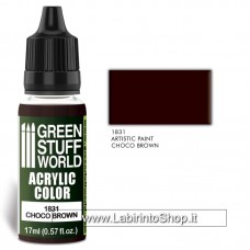 Green Stuff World 17ml Acrylic Color 1831 Choco Brown