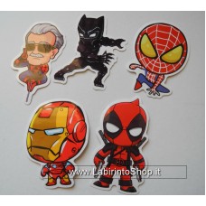 Marvel Stikers Set di 5 adesivi