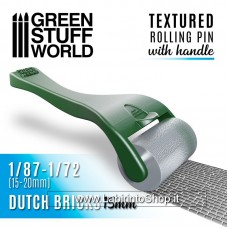 Green Stuff World Rolling Pin with Handle - Dutch Bricks 15mm