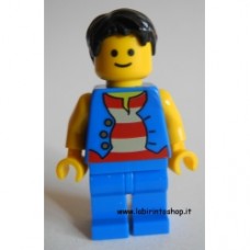 Personaggio maschile in gilet blu