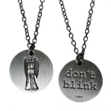 Doctor Who Angel Don t Blink Circle Necklace