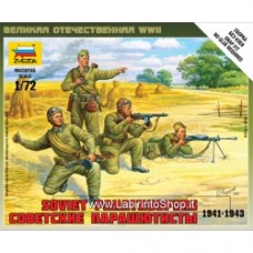 ZVEZDA World War II Soviet Paratroopers 1941-1943 1/72