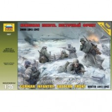 ZVEZDA GERMAN INFANTRY. EASTERN FRONT Winter 1941-1942 WWII KIT 1:35